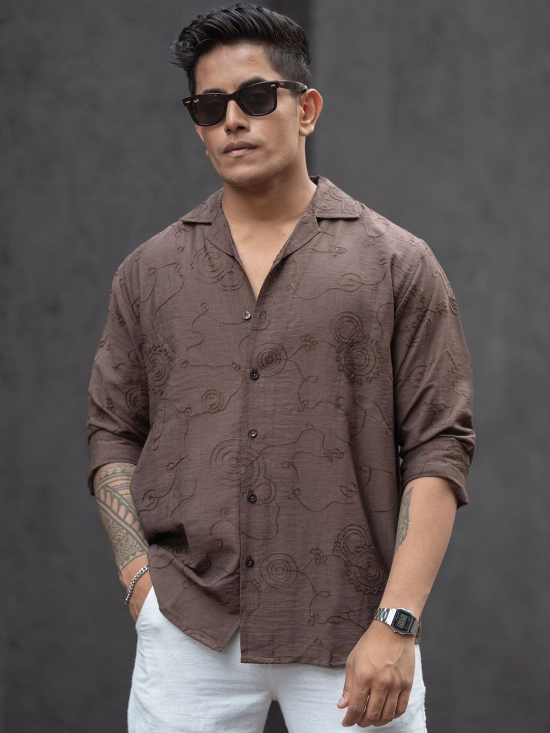 Powerlook Men Opaque Printed Casual Shirt