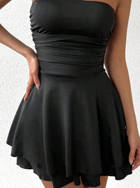 DressBerry Women Strapless Bandeau Dress