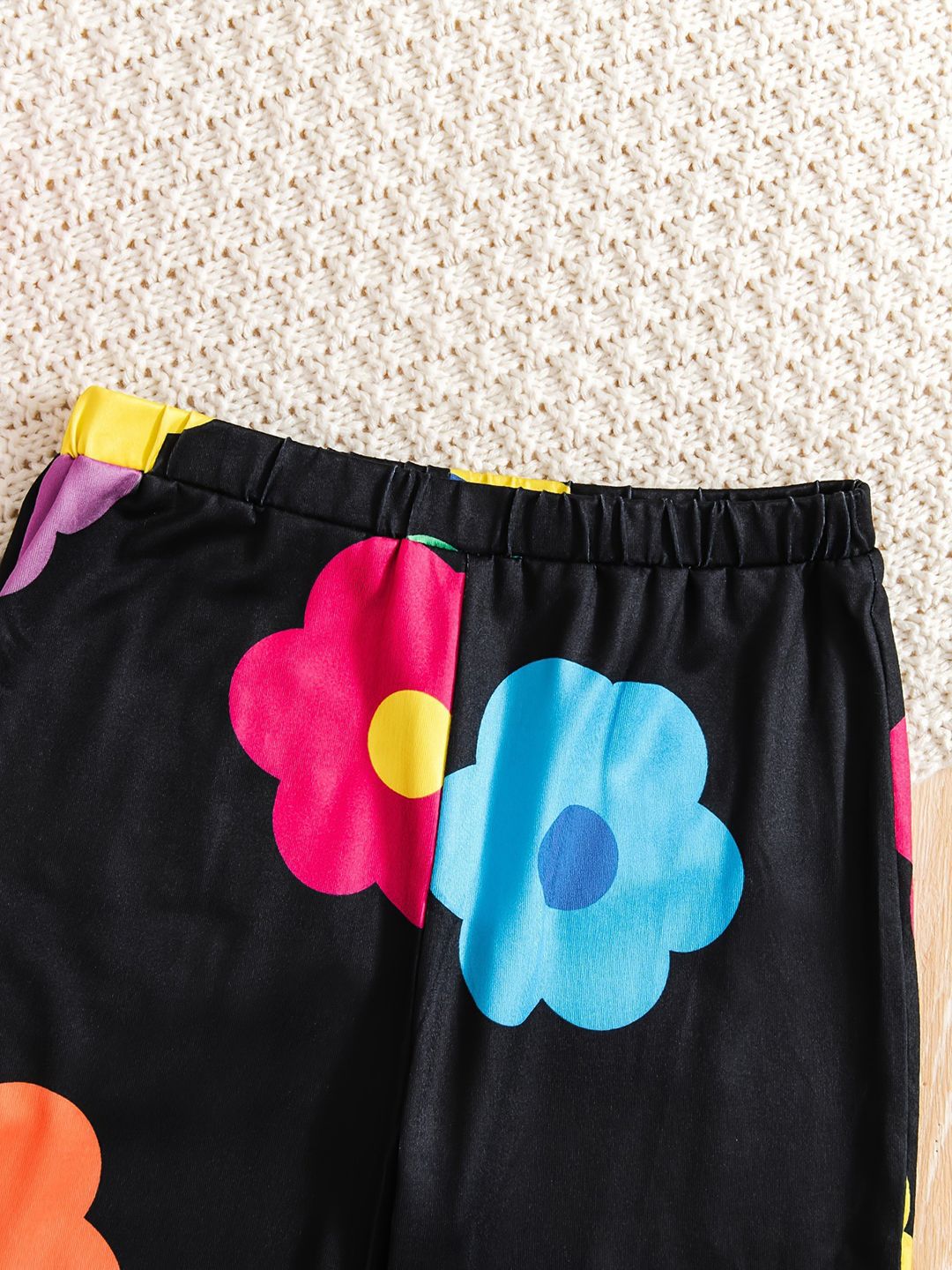 YK Girls Printed Smart Slim Fit Trousers