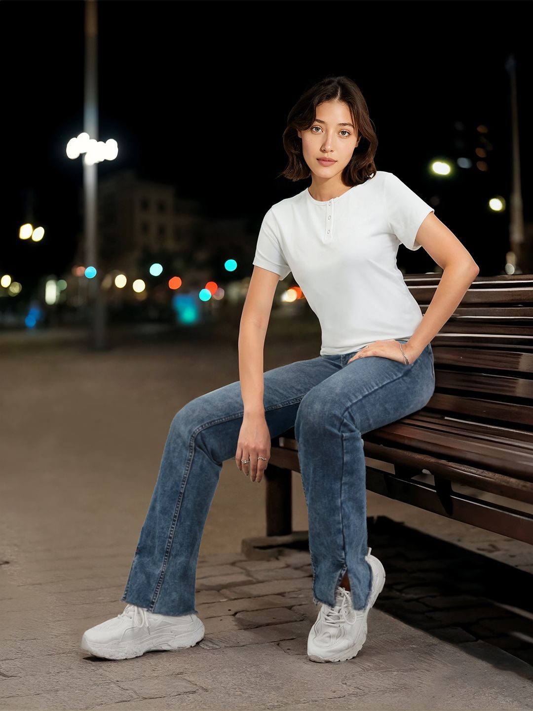 DressBerry Round-Neck Fitted Top