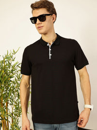 Thomas Scott Men Solid Polo Collar Cotton T-shirt