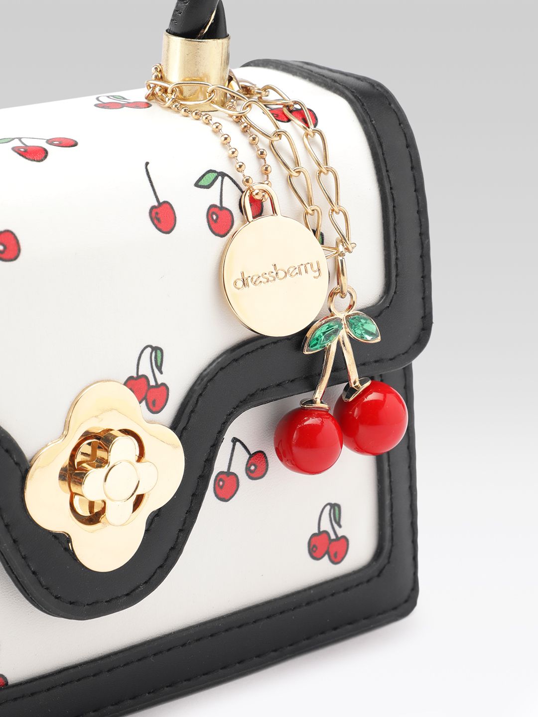 DressBerry Printed Structured Satchel Bag