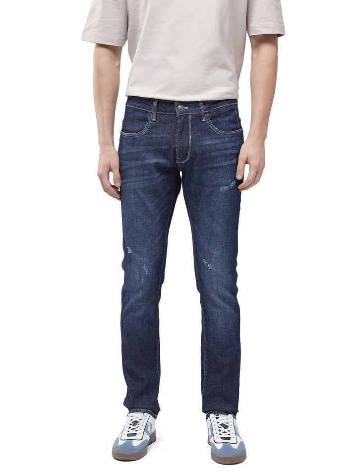 RARE RABBIT Men Comfort Mid-Rise Regular Fit Stretchable Jeans