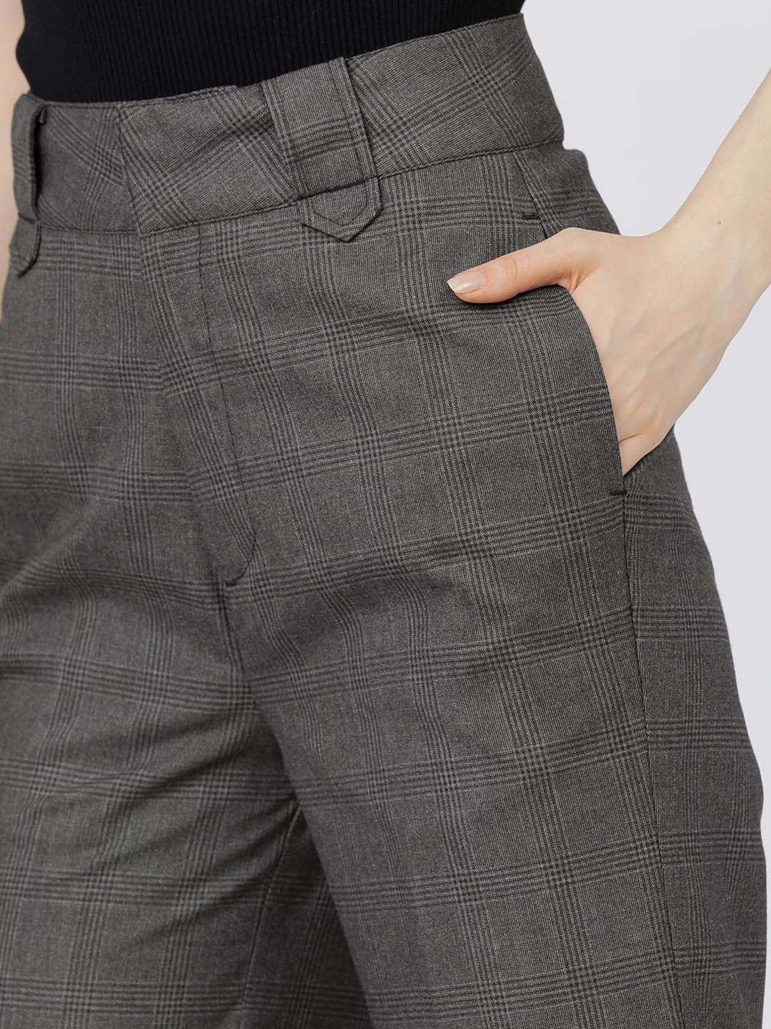 Tokyo Talkies Women Flared High-Rise Trousers