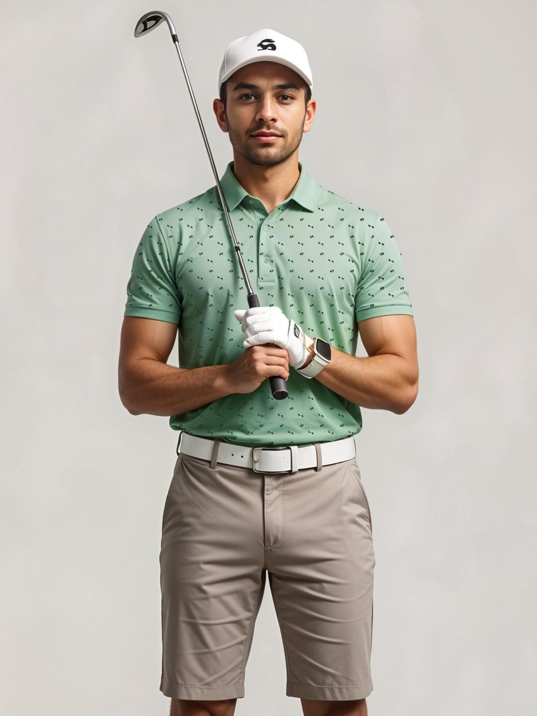 ADRO Men Sea Green Cotton Tshirts