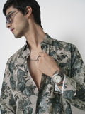 VASTRADO Men Classic Spread Collar Floral Printed Slim Fit Casual Shirt