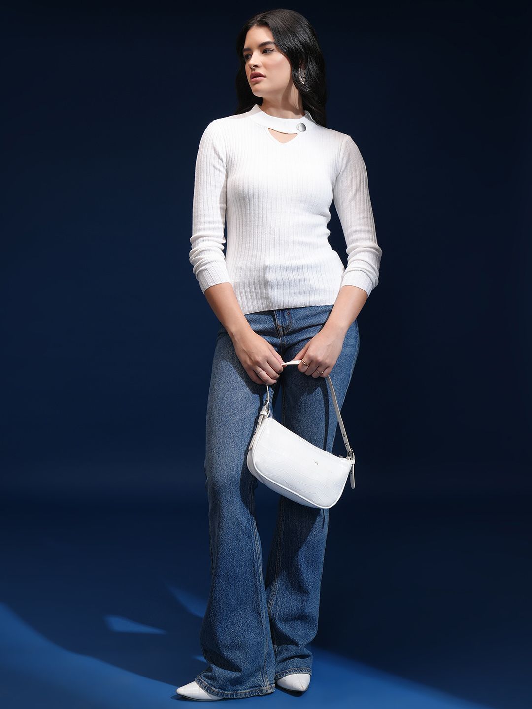 Tokyo Talkies Women Ribbed Pullover Sweaters