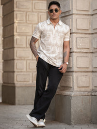 Powerlook Men Printed Polo Collar T-shirt