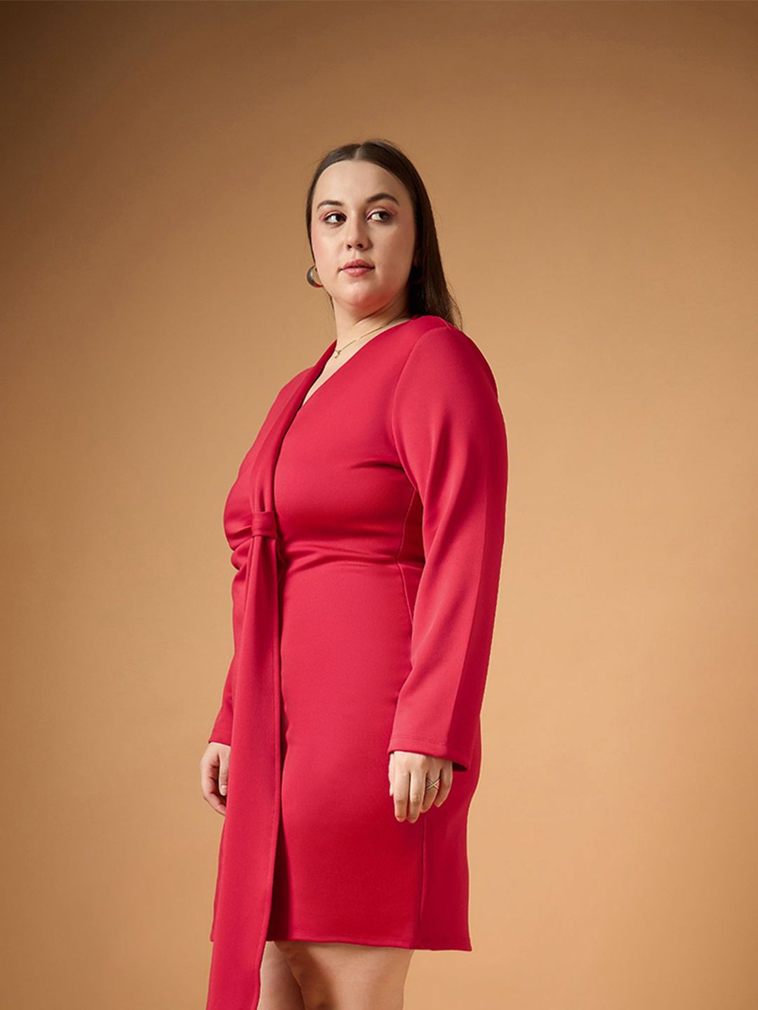 SASSAFRAS Curve Scuba Bodycon Dress