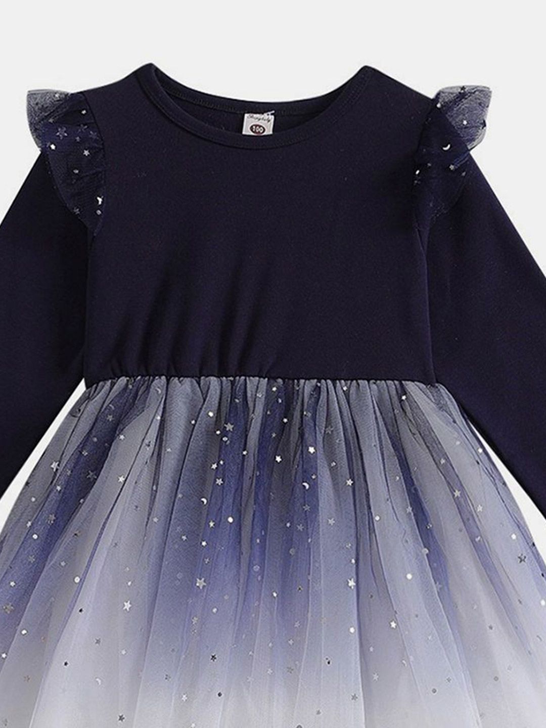 YK Colourblocked Fit & Flare Dress