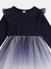 YK Colourblocked Fit & Flare Dress