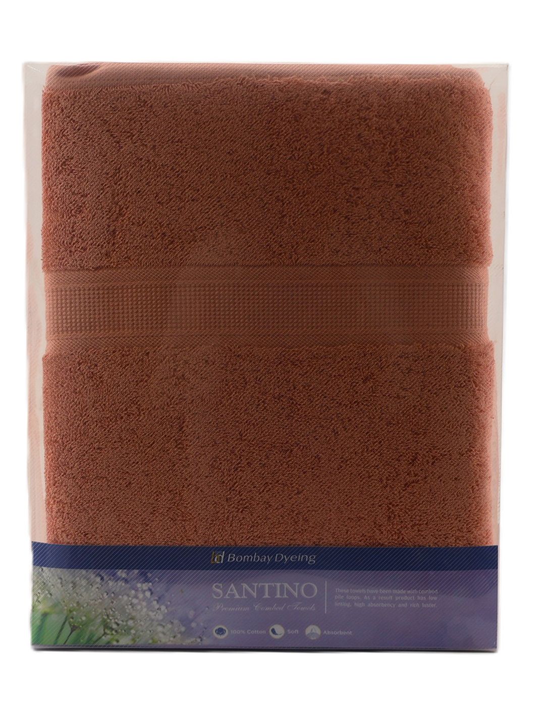 BOMBAY DYEING Peach Coloured 4 Piece Pure Cotton 550 GSM Towel Set