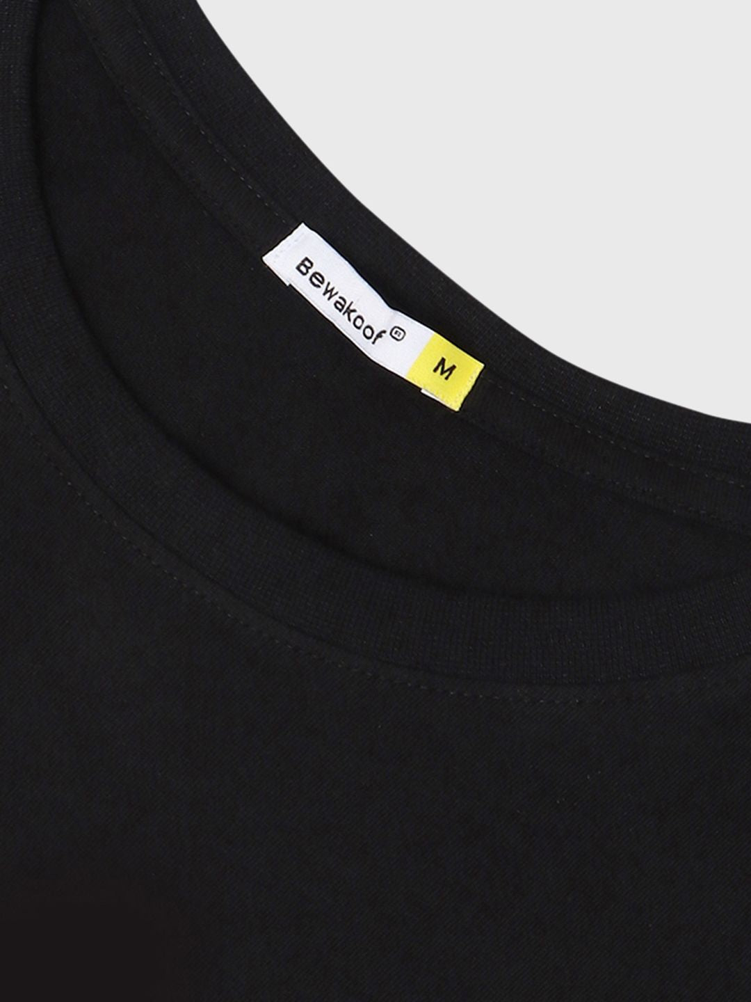 Bewakoof Pure Cotton Black Printed T-shirt