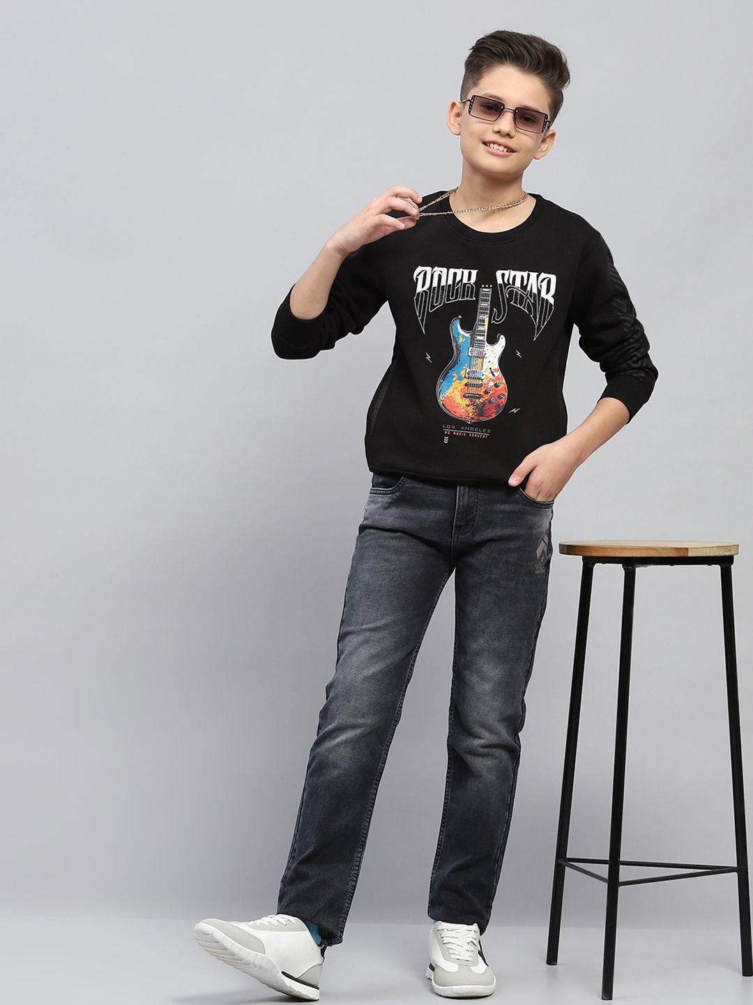 Monte Carlo Boys Typography Print Sweatshirt