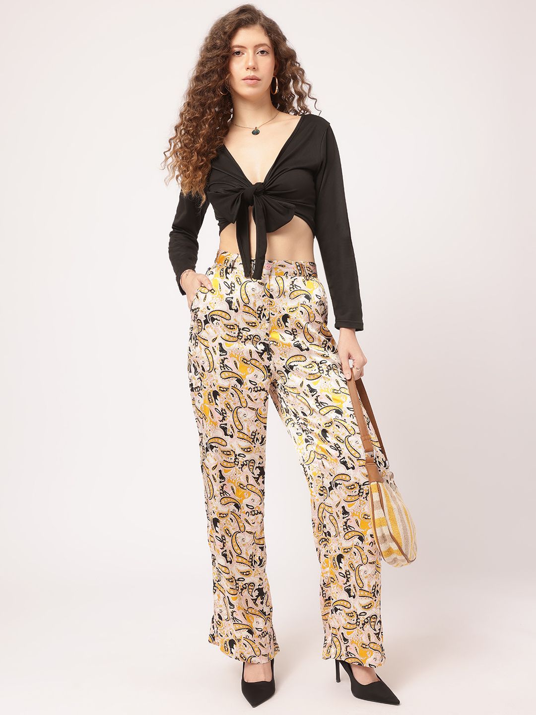 DressBerry Perfectly Chic Tie-Up Crop Top