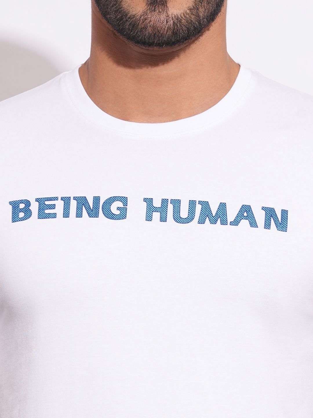 Being Human Men Brand Logo Printed Slim Fit T-shirt