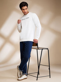 Being Human Men Brand Logo Printed Round Neck Cotton Pullover Sweatshirt