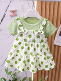 YK Girls Polka Dot A-Line Dress