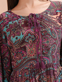 Vishudh Women Ethnic Motifs Printed Fit & Flare Dress