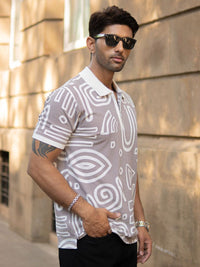 Powerlook Men Printed Polo Collar T-shirt