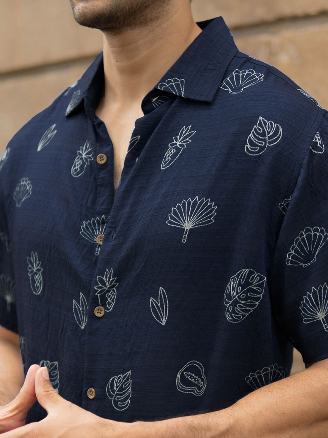 Powerlook SS25 Flowy Conversational Printed Casual Shirt