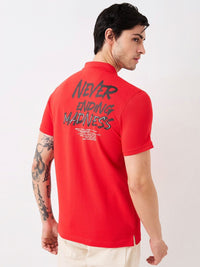 SPYKAR Men Solid Polo Collar Cotton Slim Fit T-shirt