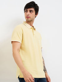 SPYKAR Men Solid Polo Collar Cotton T-shirt