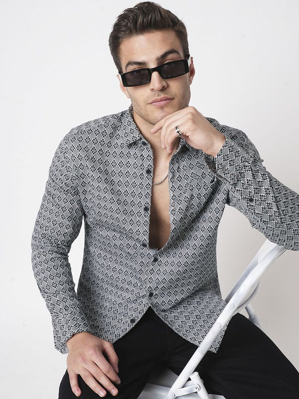 VASTRADO Men Classic Slim Fit Opaque Casual Shirt