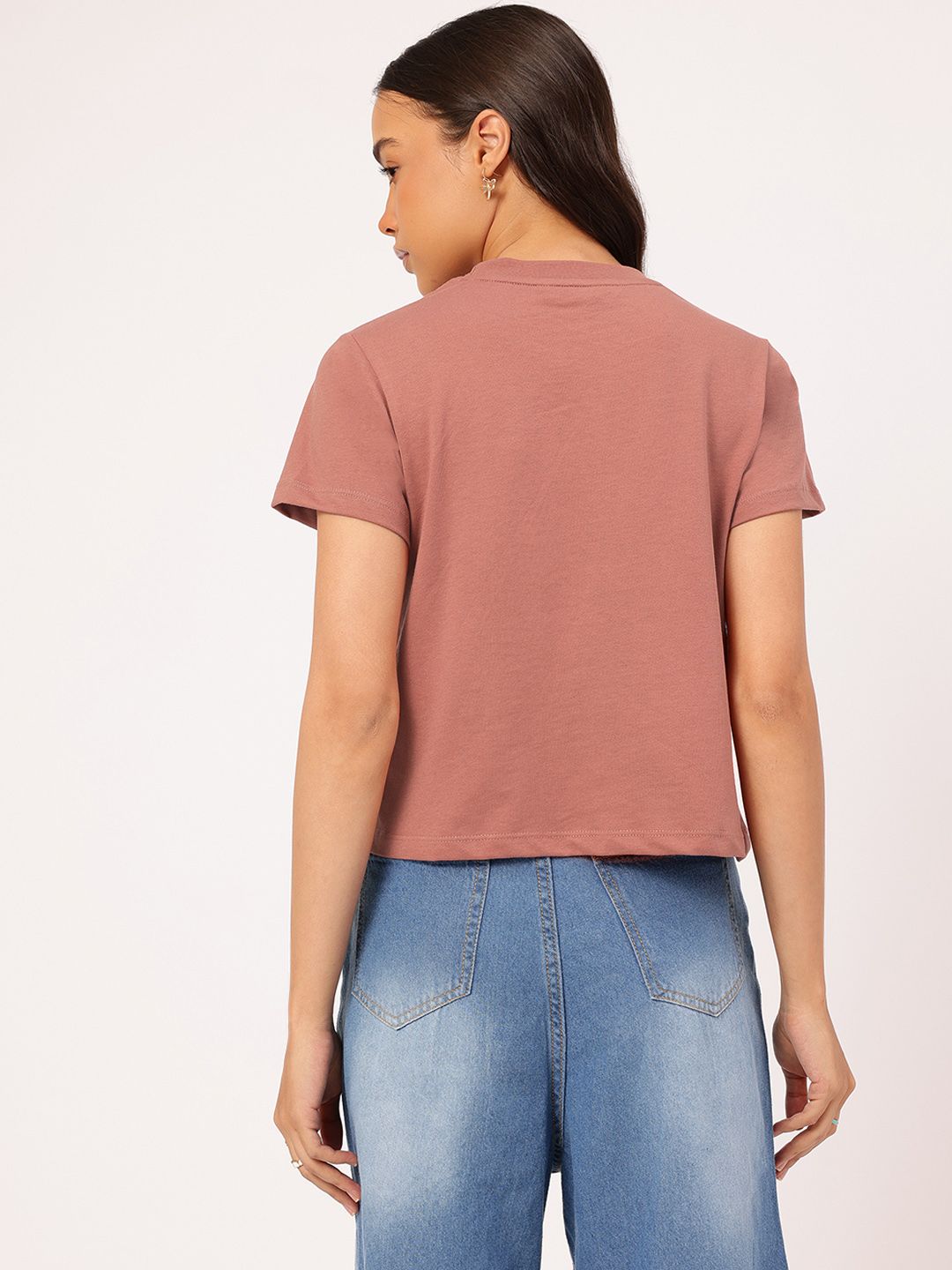 DressBerry Vintage Racer Printed Crop T-shirt