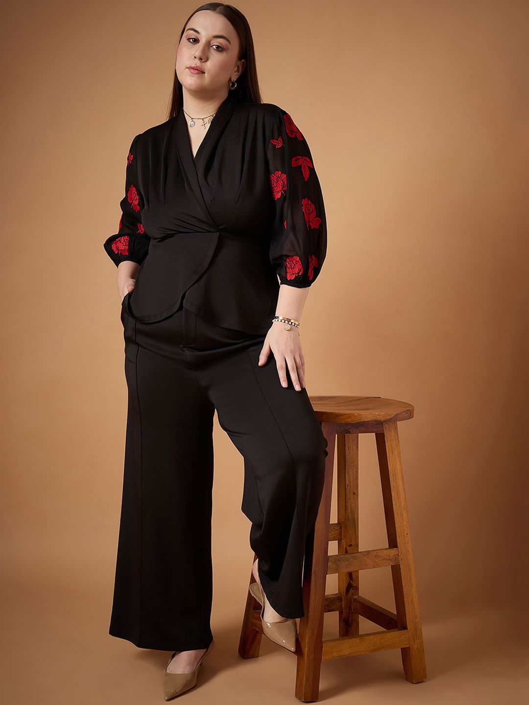 SASSAFRAS Embroidered Top With Trouser Co-Ords