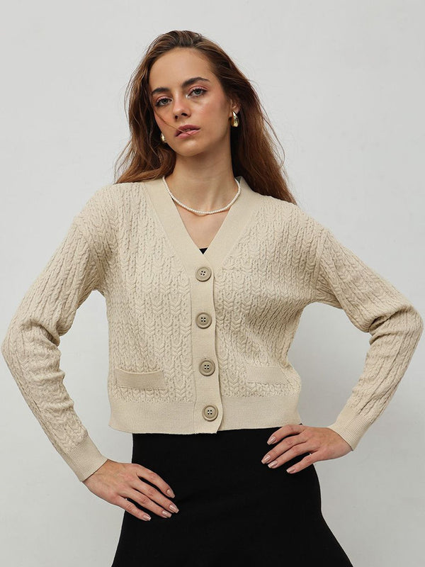 STREET 9 Women Cable Knit Cardigan
