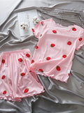 YK Girls Printed T-Shirt & Shorts Clothing Set