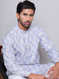 Jompers Geometric Printed Mandarin Collar Straight Kurta