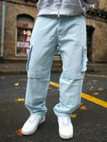 Powerlook Men Loose Fit Cotton Cargos Trousers