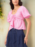 DressBerry Fairycore Finds Ruched Empire Top