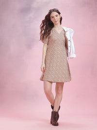 DressBerry Animal Skin Printed A-Line Dress