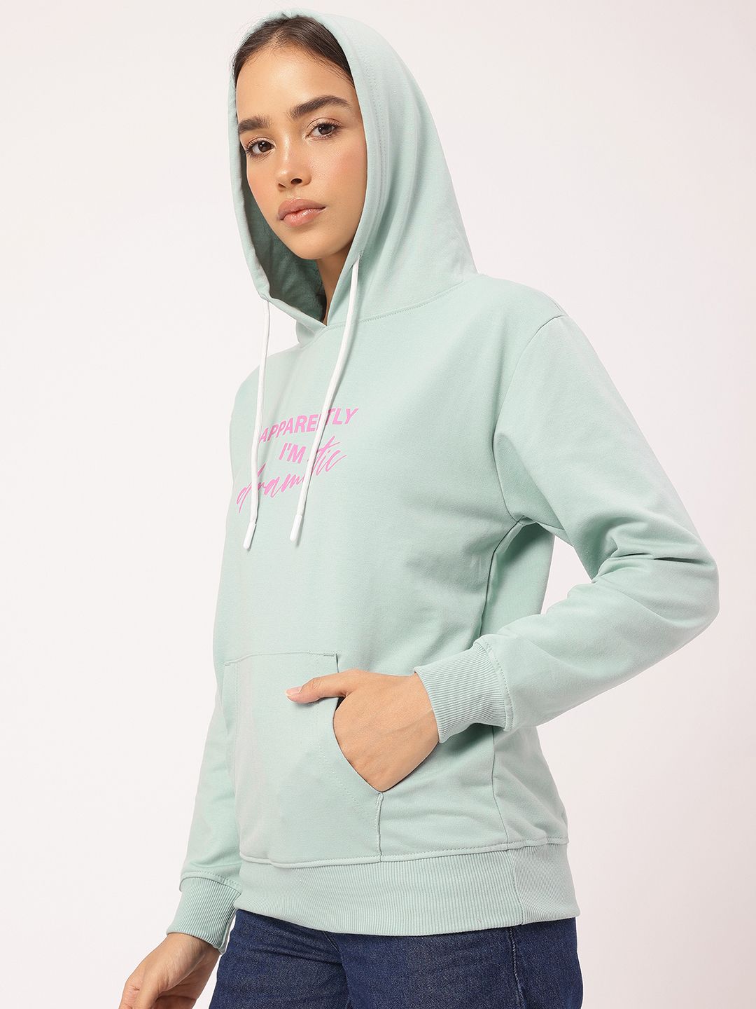DressBerry Printed Hooded Sweatshirt