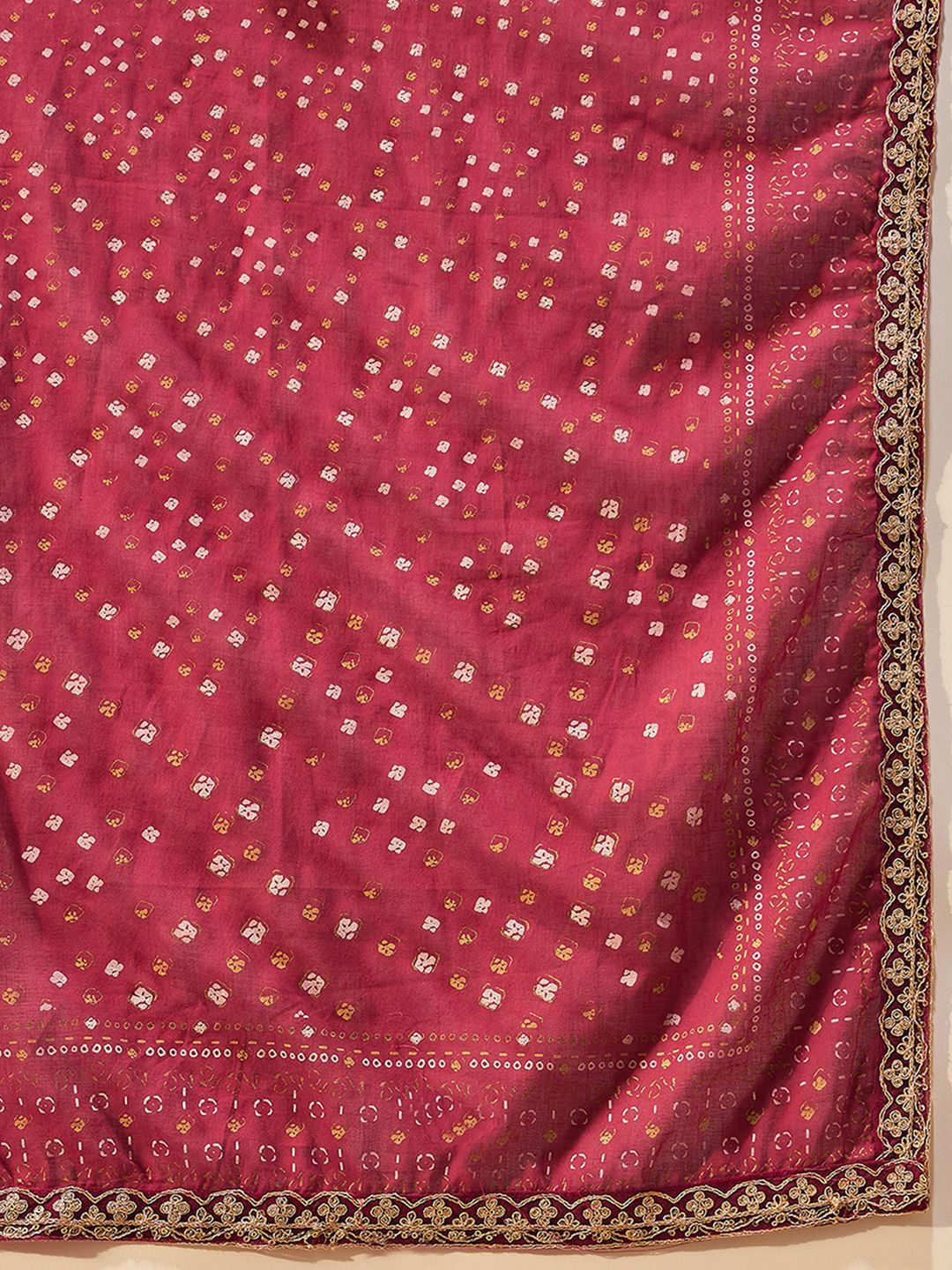 Indo Era Ethnic Motifs Embroidered Zari A-Line Kurta With Trousers & Dupatta