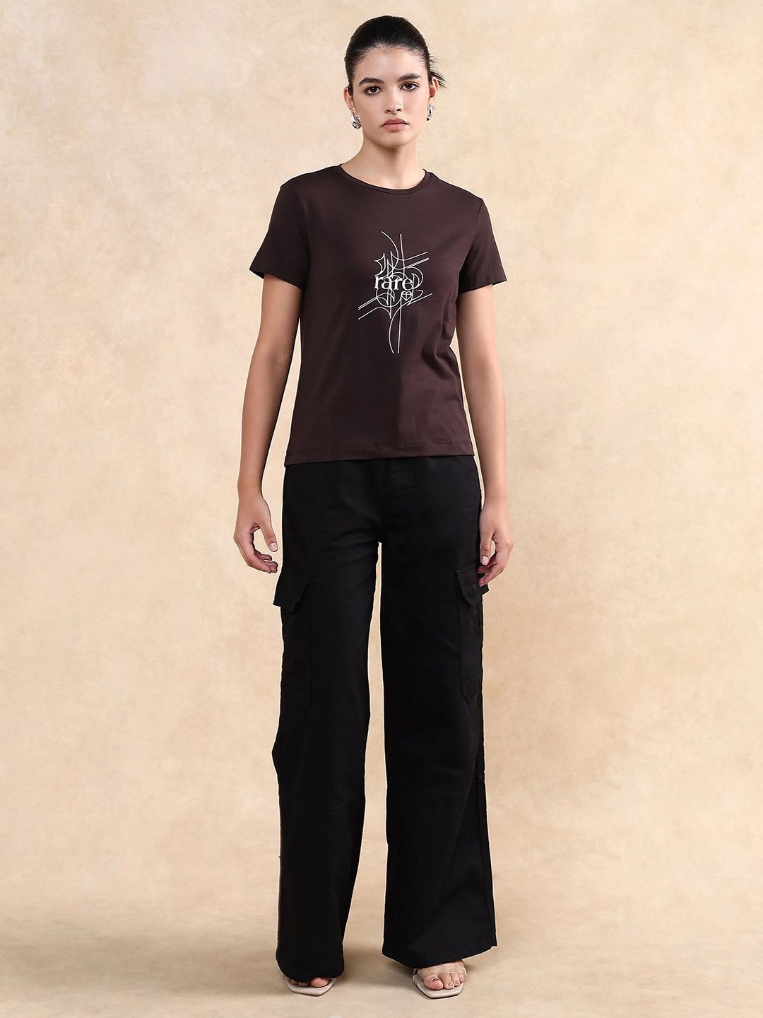 RAREISM Women Printed Pockets T-shirt