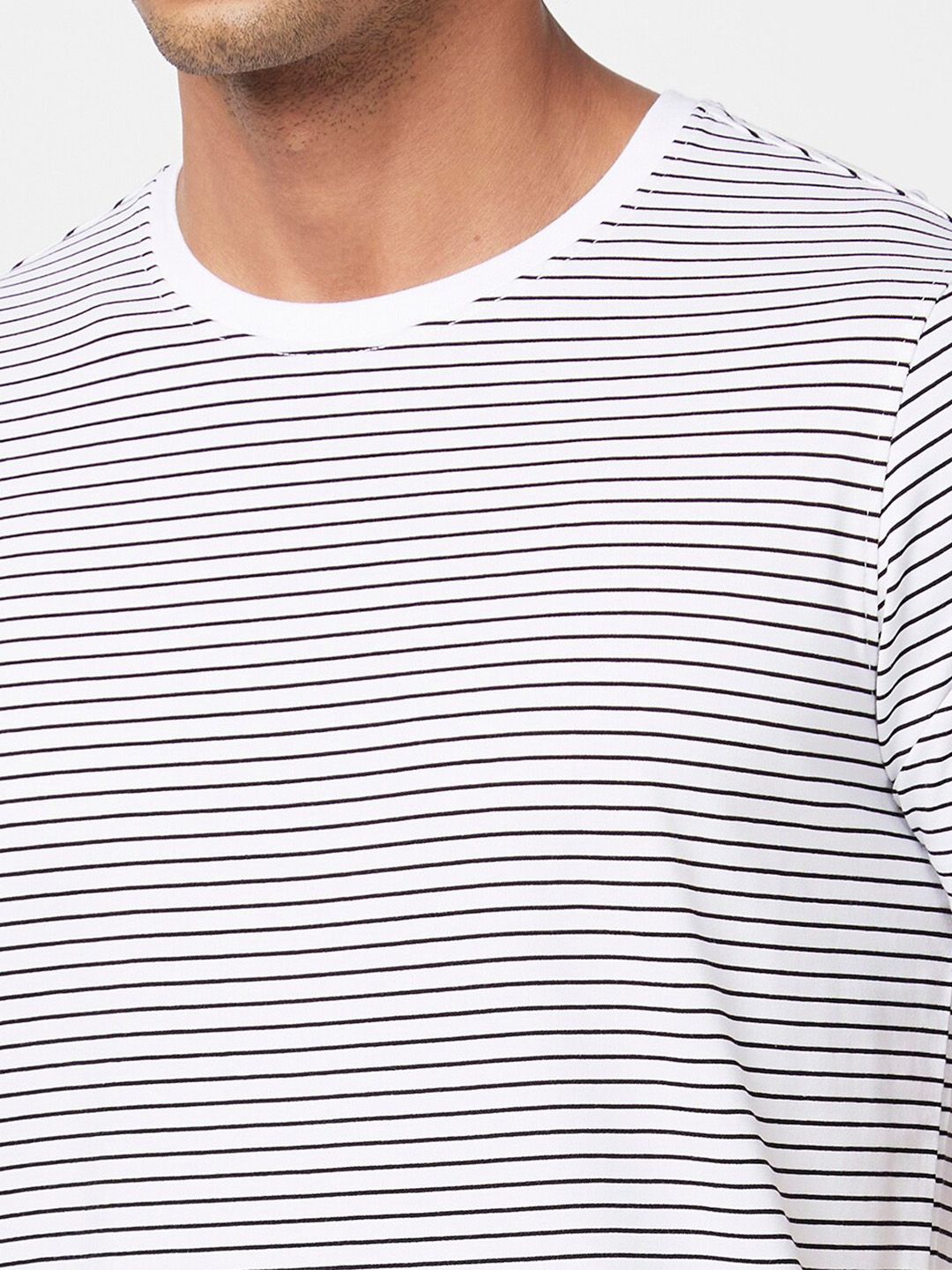SPYKAR Striped Slim Fit Cotton T-shirt