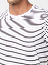SPYKAR Striped Slim Fit Cotton T-shirt