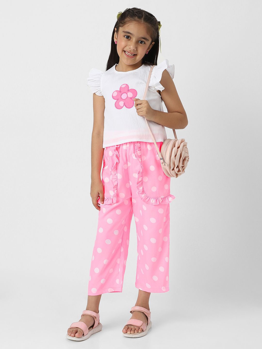 Nauti Nati Girls Printed Top with Trousers