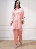 Vishudh Women Embroidered Tunic with Regular Pants Co-Ord Set