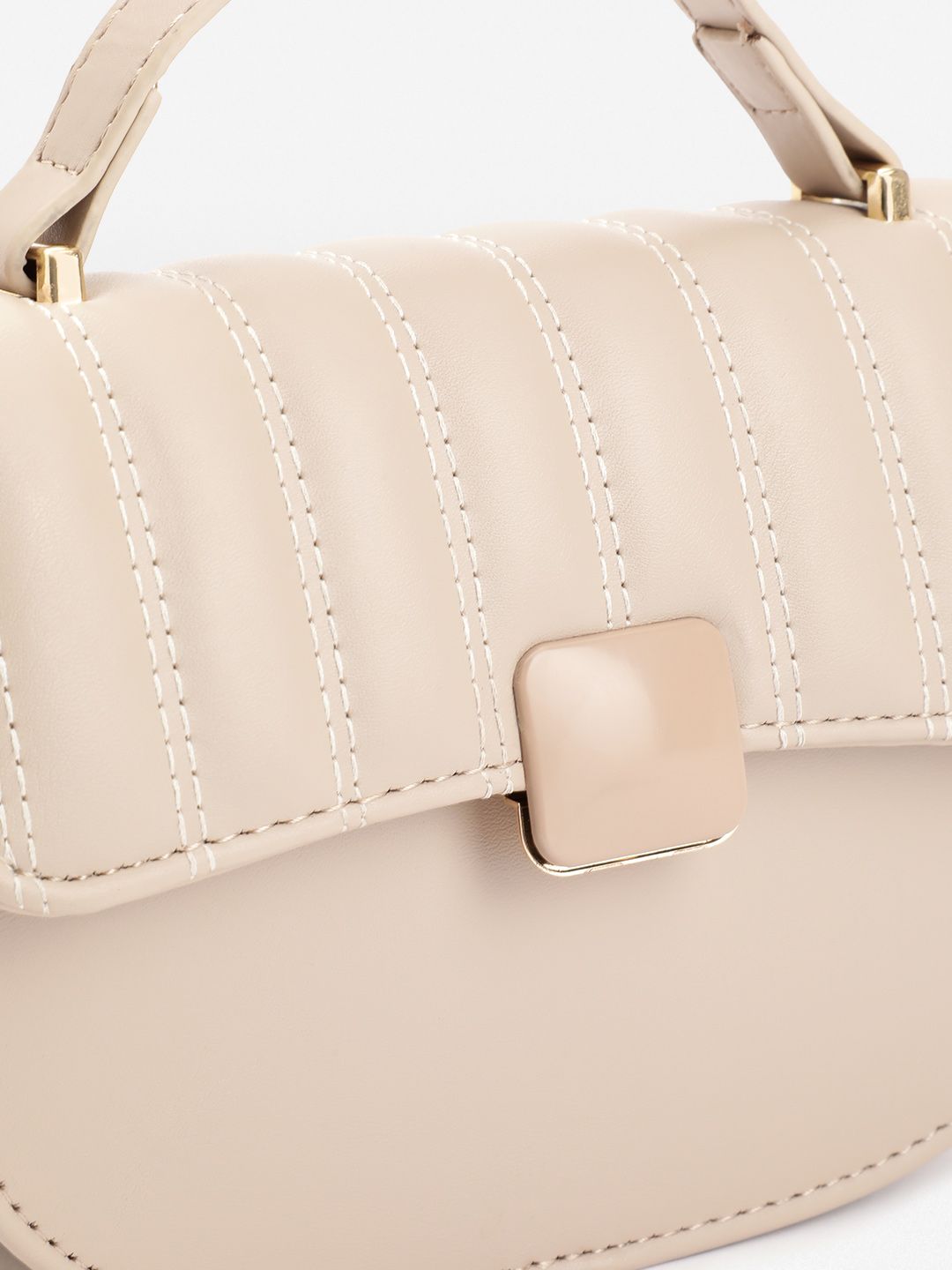 DressBerry Structured Quilted Satchel