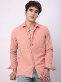 VASTRADO Men Classic Slim Fit Corduroy Casual Shirt