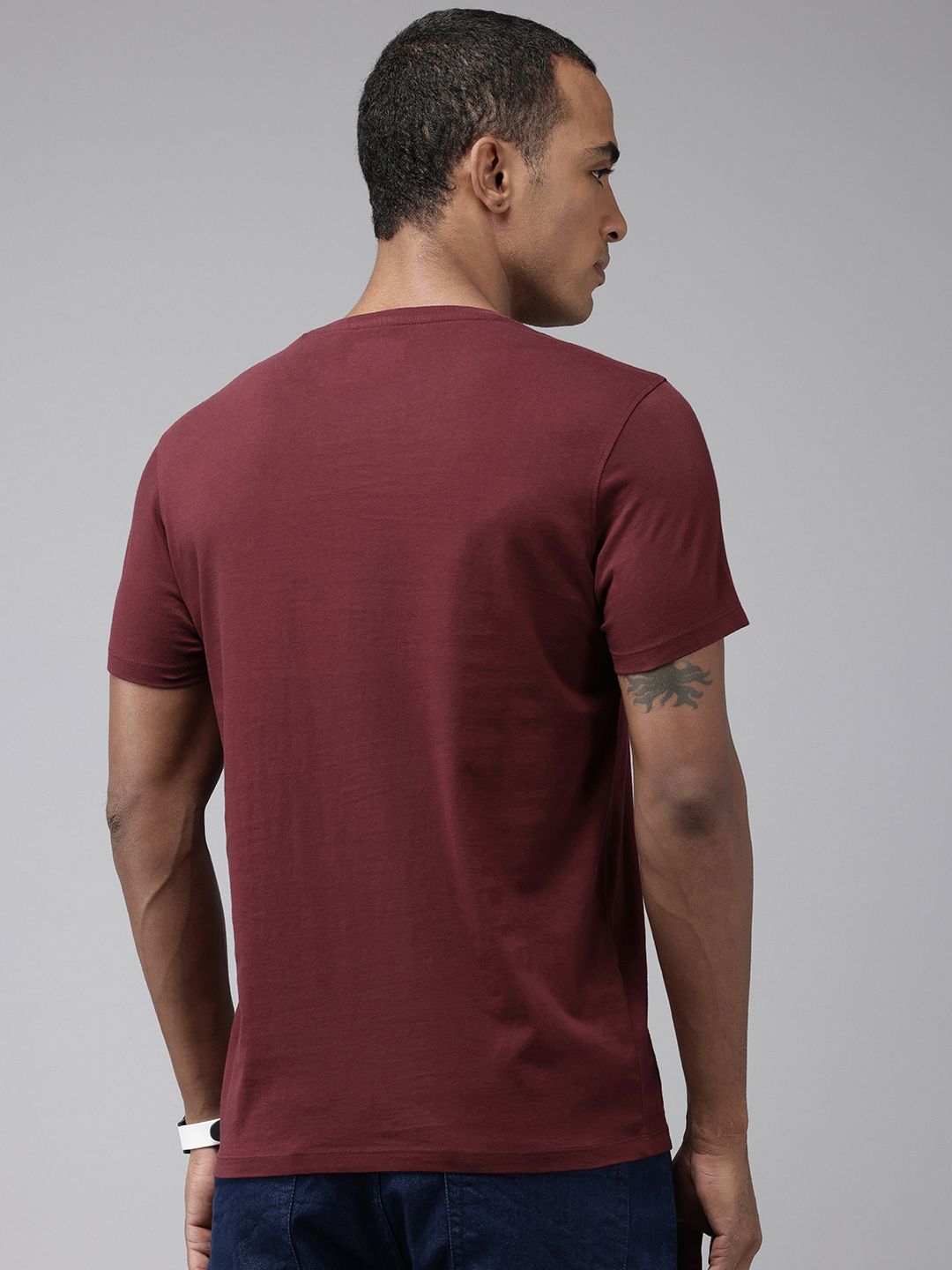 SPYKAR Typography Printed Pure Cotton Slim Fit T-shirt