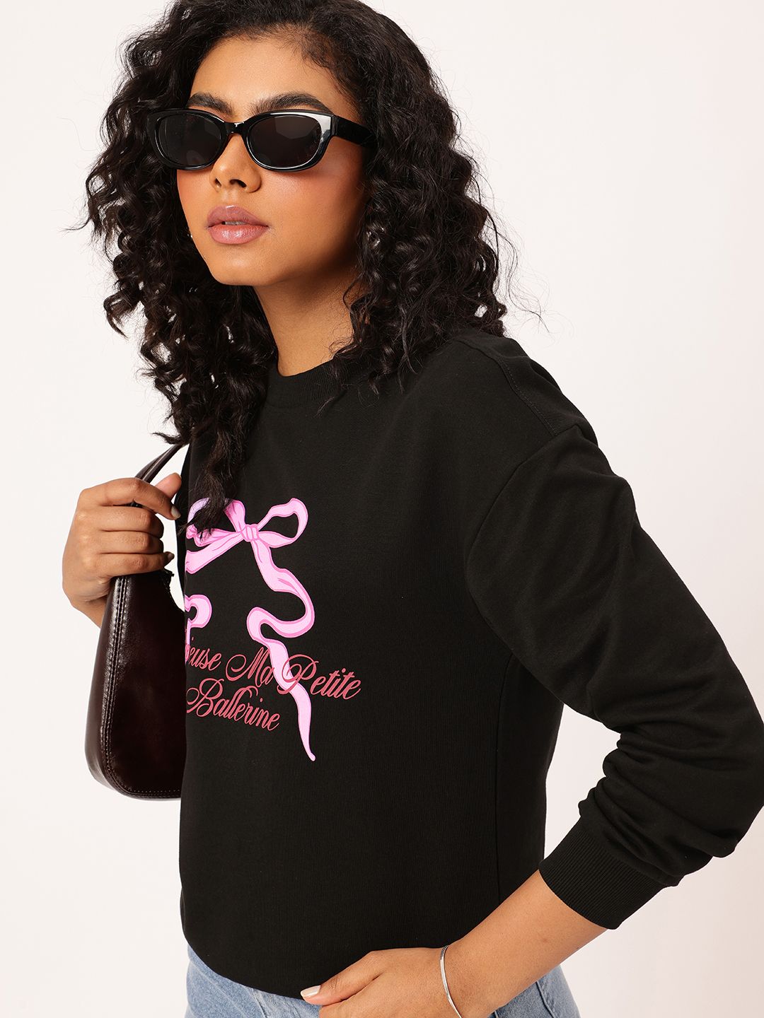 DressBerry Graphic Printed Cotton Terry Sweatshirt