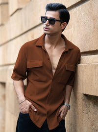 Powerlook Textured Long Sleeves Pure Cotton Shirt