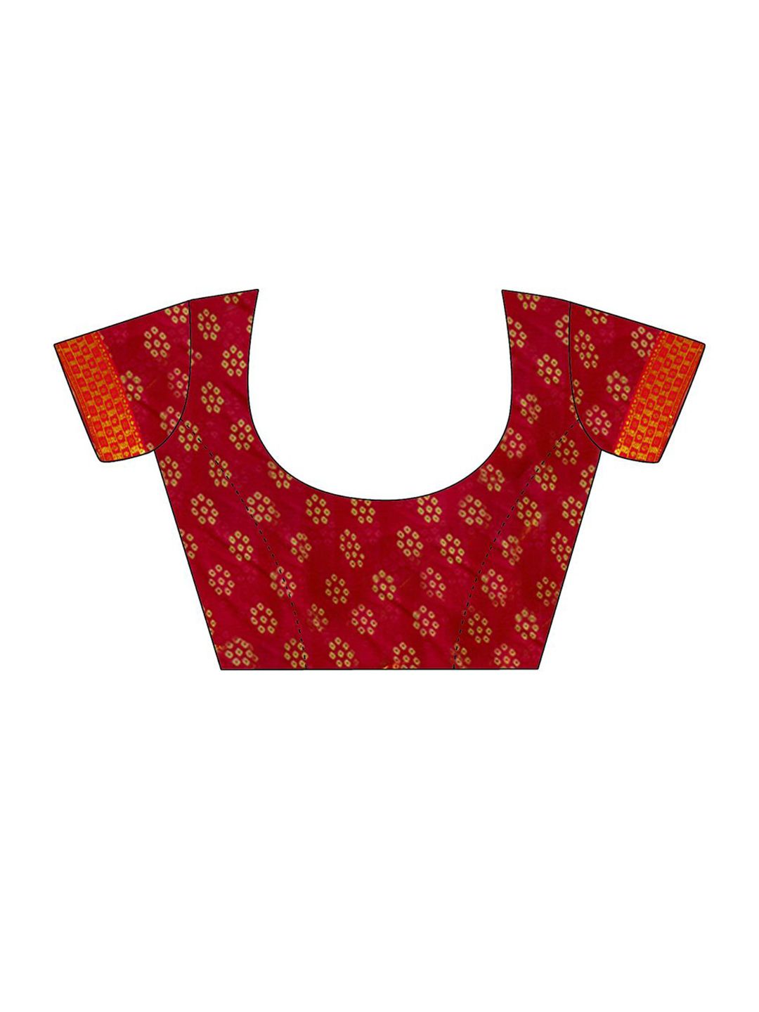 KALINI Bandhani Zari Pure Chiffon Bandhani Saree