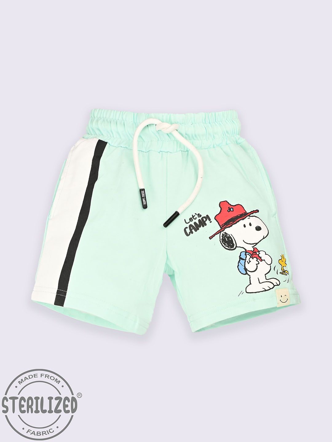 Happy Faces Boys Peanuts Printed Cotton Shorts